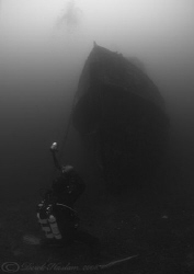 Mark with the Stanegarth. Stoney cove. D200, 10.5mm. by Derek Haslam 